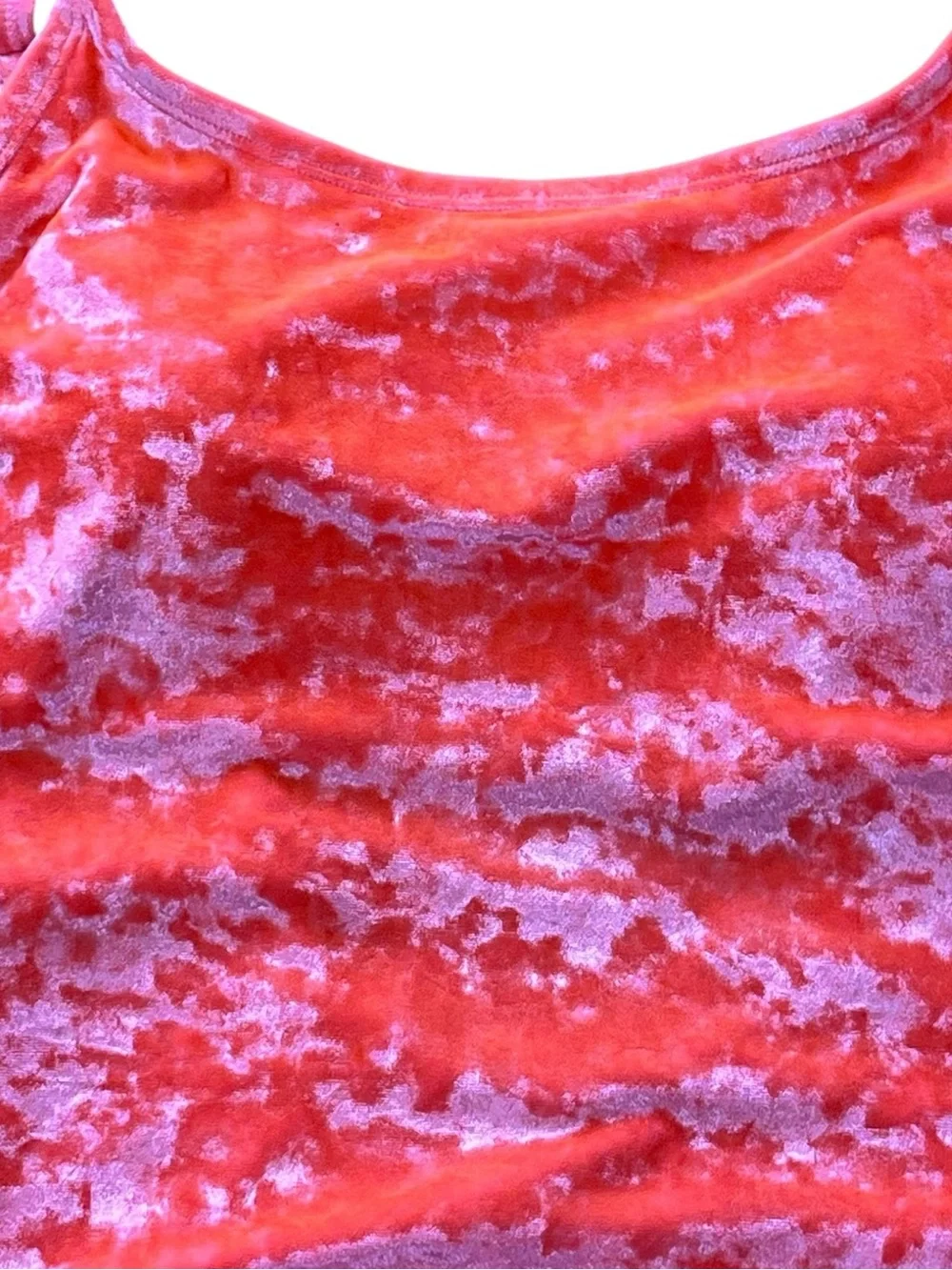 GB velvet neon pink/ orange swimsuit-L